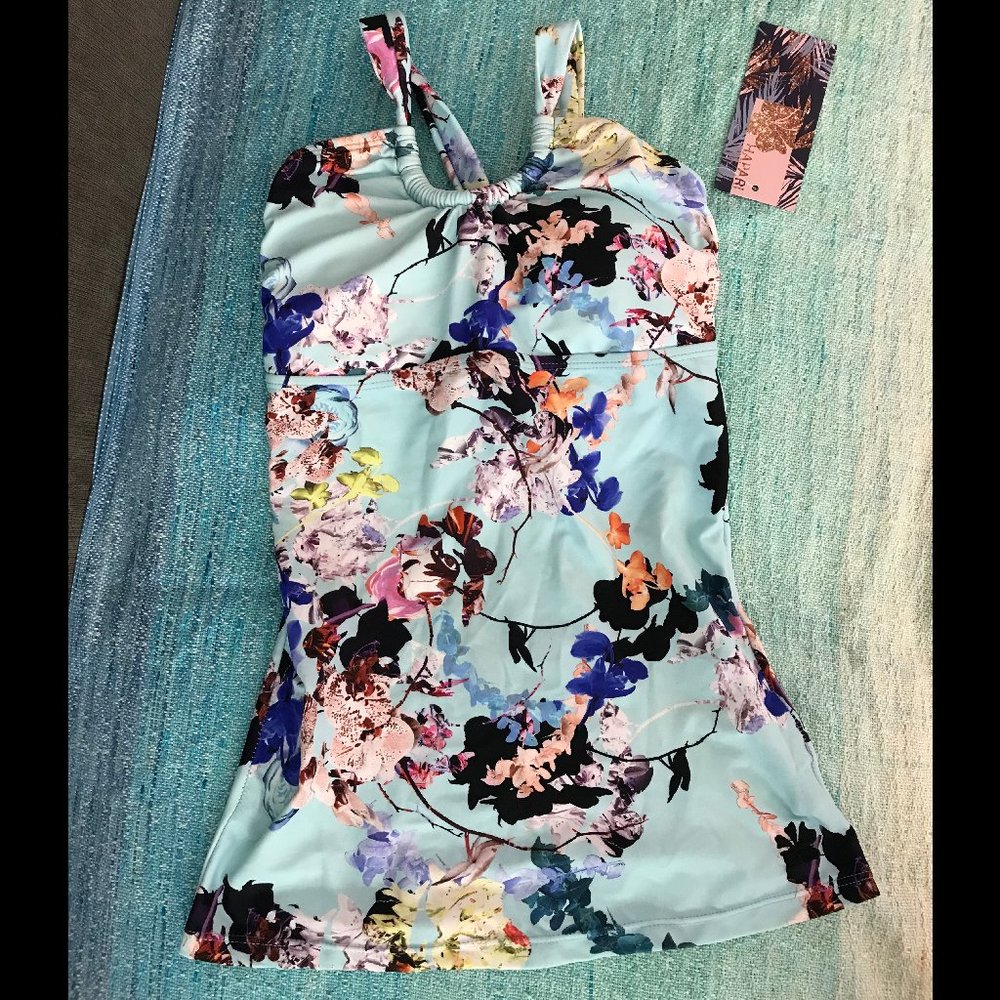 Hapari Tankini Whitsunday Scoop top XS NWT Blue